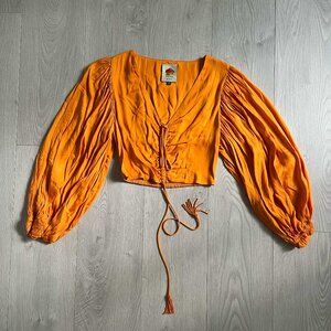 FARM Rio Orange Crop Top